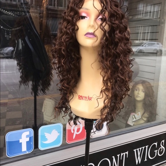 Long curly copper ginger brown Lacefront wig 2020 - Picture 5 of 8